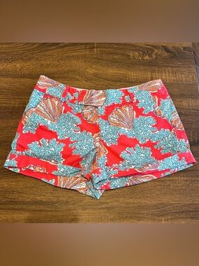Lilly Pulitzer Shorts Pink Seashells Size 8